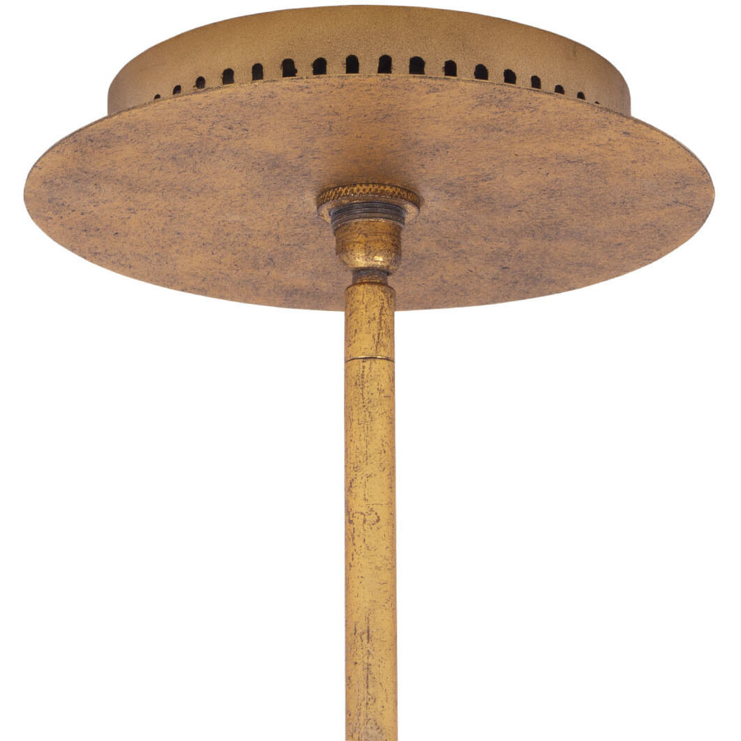 Geo 27 inch Oxidized Gold Leaf Pendant Ceiling Light