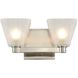 Weston LED 5 inch Glazed Nickel Bath Vanity Light Wall Light