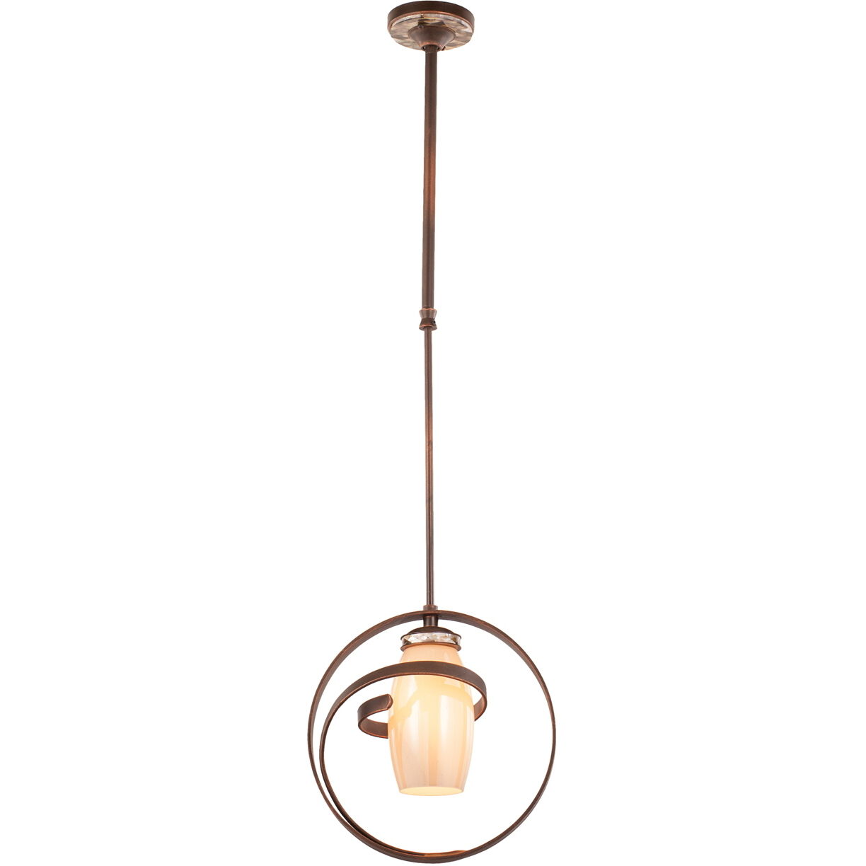Monaco 1 Light 14 inch Antique Copper Mini Pendant Ceiling Light