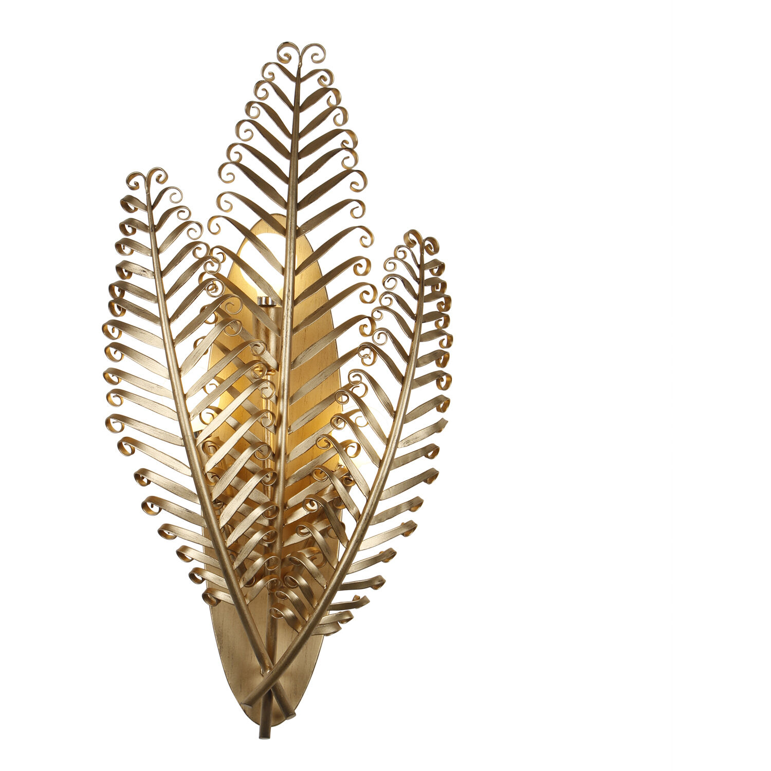 Fern 3 Light 11.5 inch Modern Gold Wall Sconce Wall Light