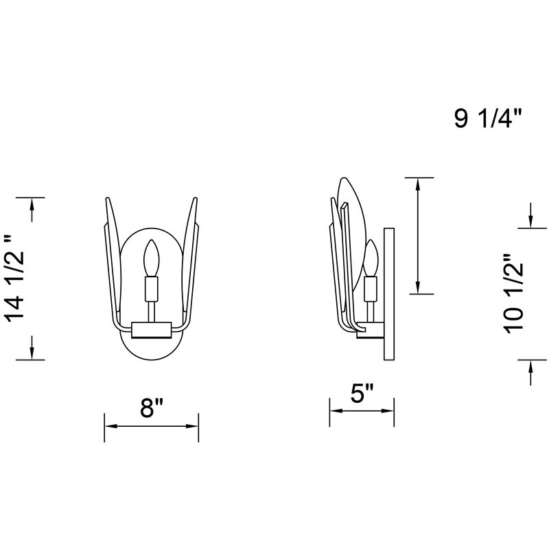 Autumna 1 Light 8 inch Brushed Champagne Gold Wall Sconce Wall Light