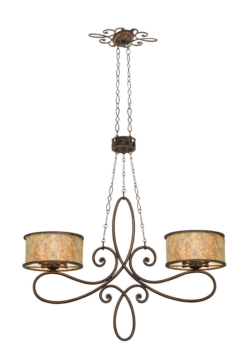 Kalco Lighting Whitfield 10 Light Island Light in Aged Silver 6577SV