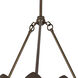 Vittoria 6 Light 28 inch Pearlized Antique Brass Chandelier Ceiling Light