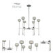 Mae LED 26 inch Chrome Chandelier Ceiling Light