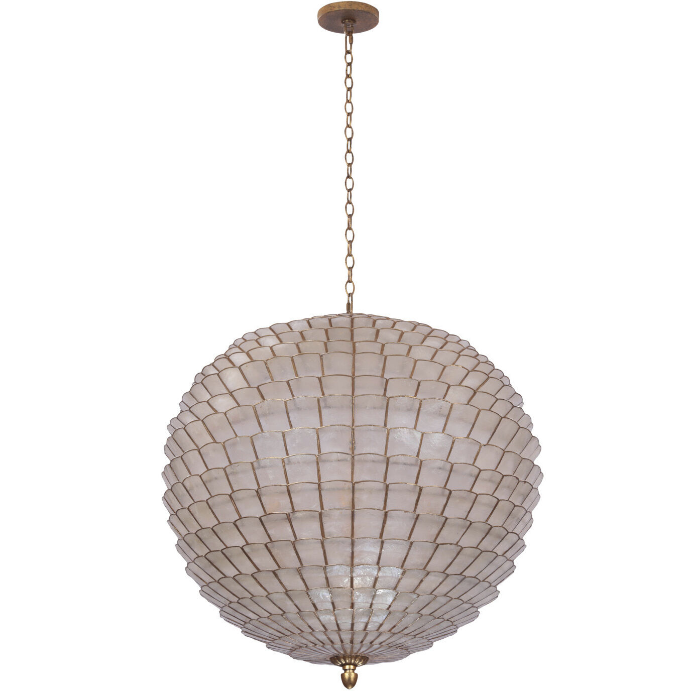 Samal 6 Light 25 inch Oxidized Gold Leaf Pendant Chandelier Ceiling Light