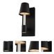 Candelero Outdoor LED 11 inch Matte Black with White Accent Outdoor Wall Sconce in Black Matte