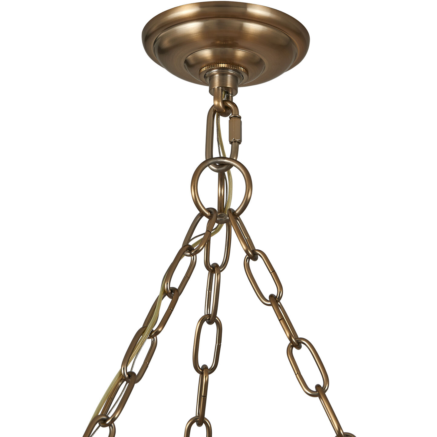 Camellia 6 Light 28 inch Winter Brass Pendant Ceiling Light