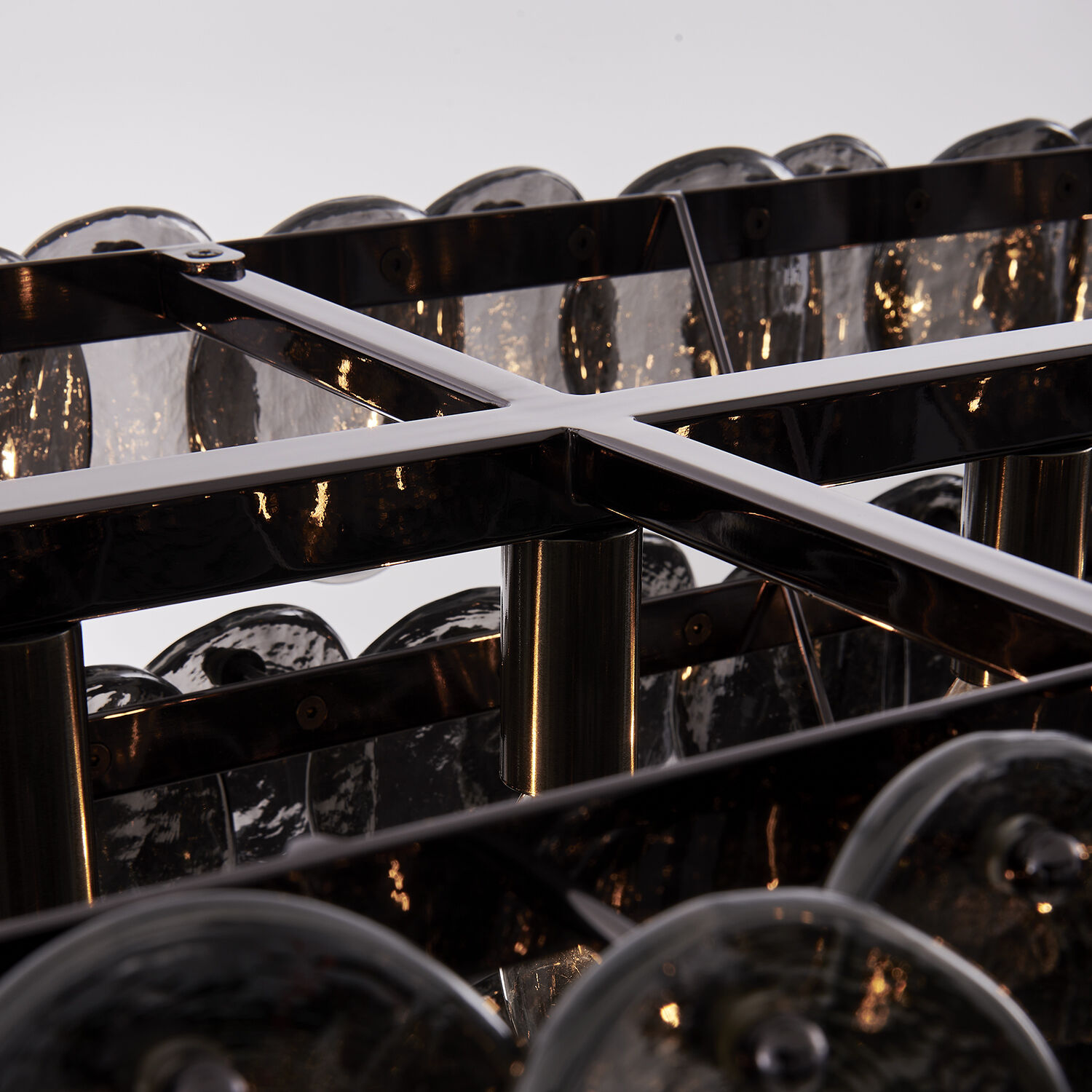 Uroko 9 Light 16 inch Black Nickel Linear Pendant Ceiling Light