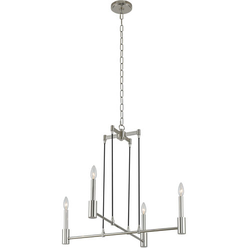 Kingston 4 Light 28 inch Polished Nickel Chandelier Ceiling Light