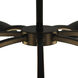 Redding LED 38 inch Matte Black with White and Brass Accent Chandelier Ceiling Light