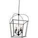 Sutter 8 Light 34 inch Smooth Matte Black Pendant Lantern Ceiling Light