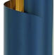 Piaga 2 Light 4 inch Matte Blue and Polished Brass Wall Sconce Wall Light