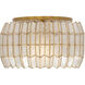 Fractal 1 Light 14 inch Oxidized Gold Leaf Semi Flush Ceiling Light