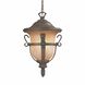 Tudor 3 Light 12 inch Textured Matte Black Outdoor Hanging Lantern