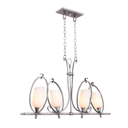 Kalco Lighting Mateo 4 Light Island Light in Flecked Iron 7235FI
