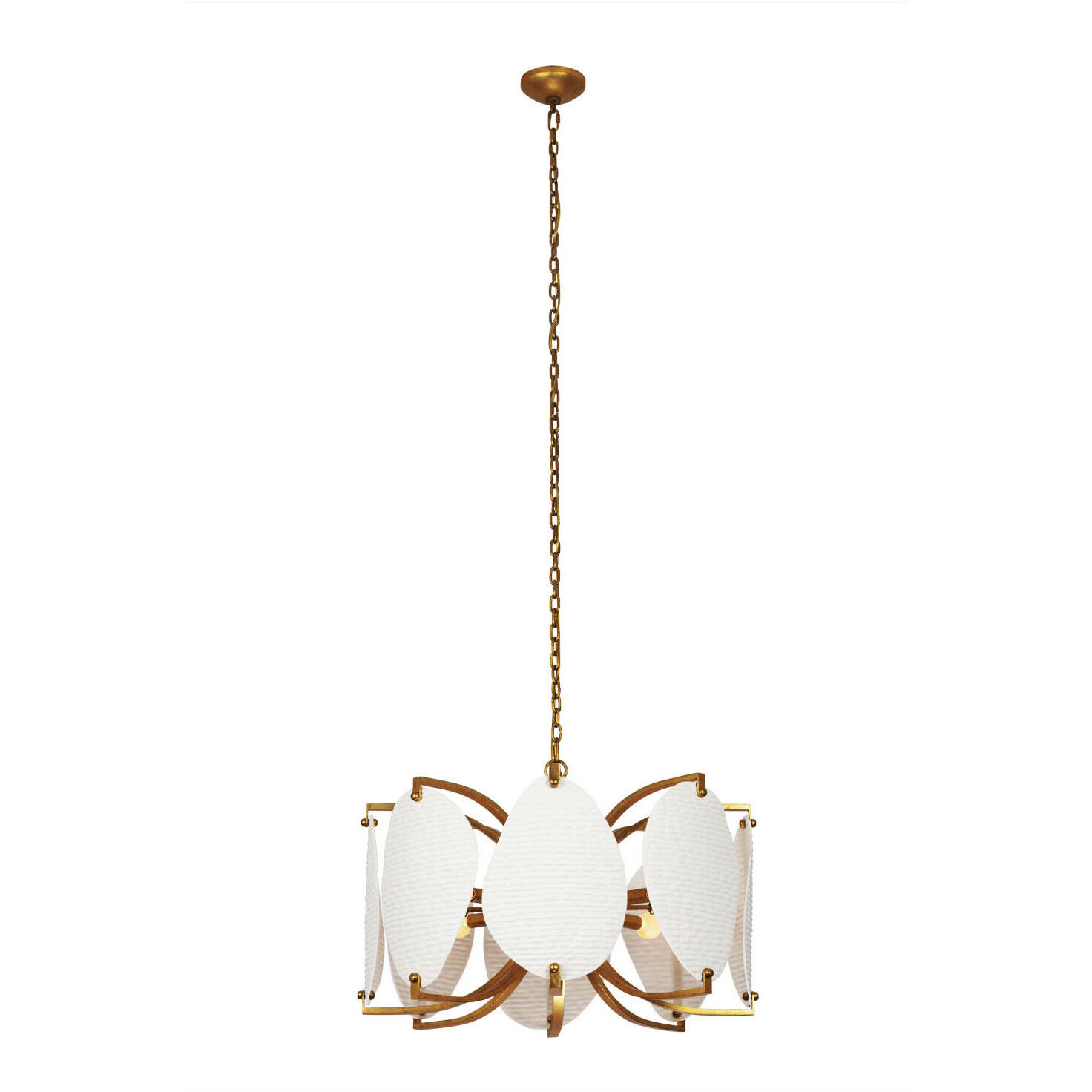 Aliform 8 Light 28 inch Oxidized Gold Leaf Pendant Ceiling Light