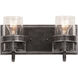 Bexley 2 Light 12 inch Vintage Iron Bath Vanity Wall Light