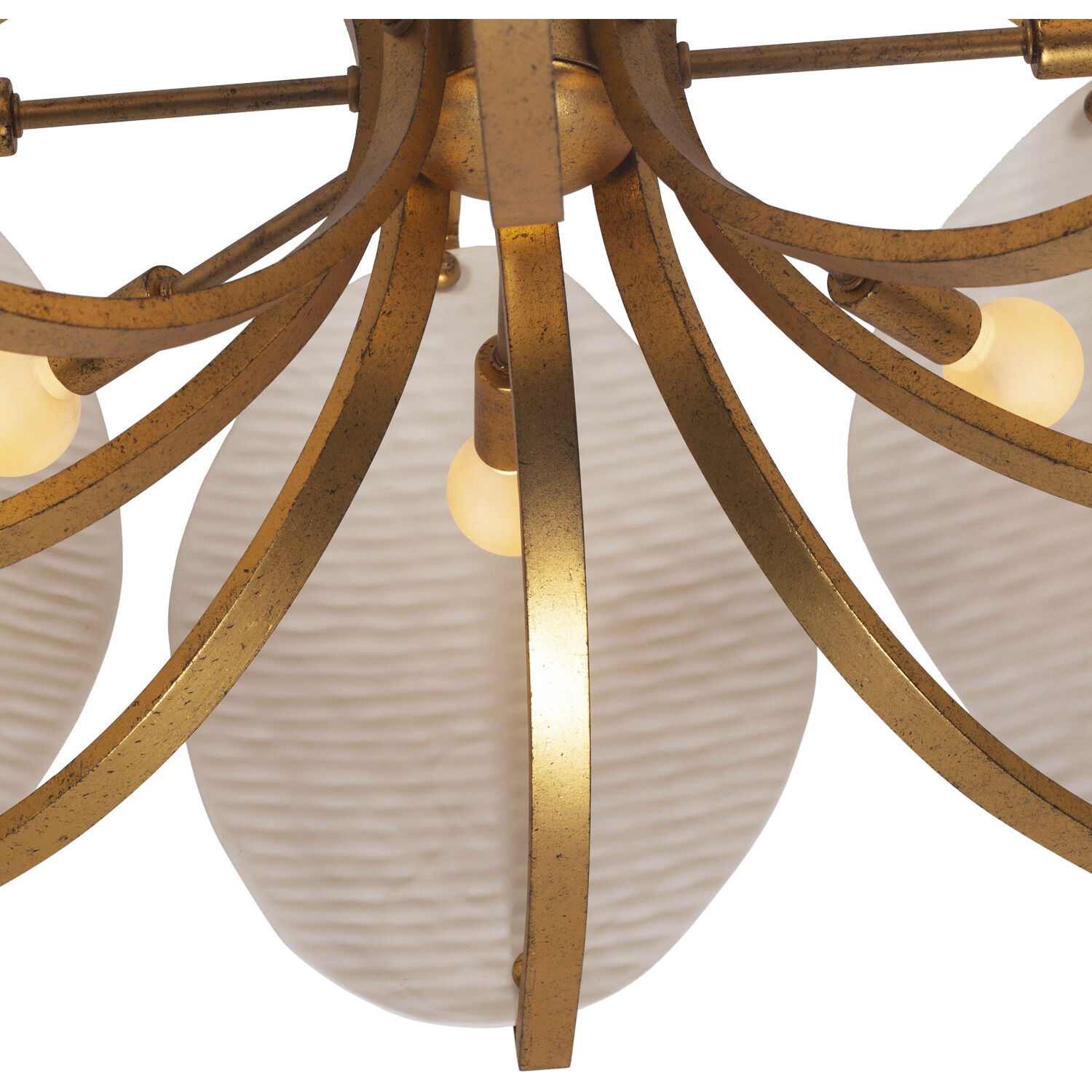 Aliform 8 Light 28 inch Oxidized Gold Leaf Pendant Ceiling Light