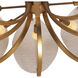 Aliform 8 Light 28 inch Oxidized Gold Leaf Pendant Ceiling Light