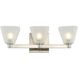Weston LED 5 inch Glazed Nickel Bath Vanity Wall Light