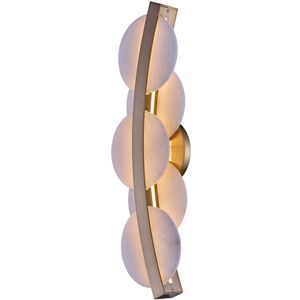 Meridian 6.75 inch Winter Brass Wall Sconce Wall Light
