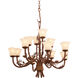 Ponderosa 12 Light 34.5 inch Ponderosa Chandelier Ceiling Light in Small Piastra (1255)