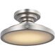 Pasos 10 inch Satain Nickel Flush Mount Ceiling Light in Satin Nickel