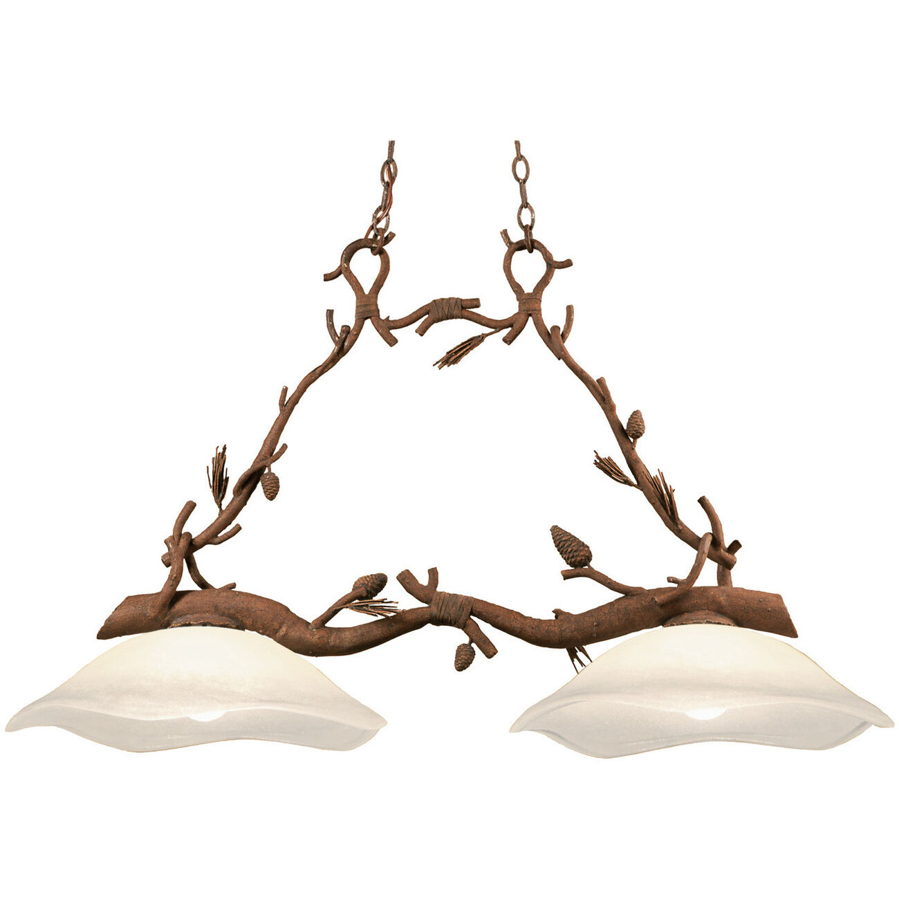 Ponderosa 2 Light 46 inch Ponderosa Island Light Ceiling Light in Without Glass