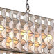 Prado Island Linear Ceiling Light in Oxidized Silver Leaf