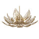 Fern 14 Light 36 inch Modern Gold Chandelier Ceiling Light