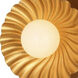 Damask Wall Sconce Wall Light in White and Vintage Brass