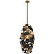 Damask 20 Light 16 inch Black and Vintage Brass Large Foyer Ceiling Light, Large