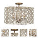 Maurelle 4 Light 17 inch Oxidized Gold Leaf Semi Flush Mount Ceiling Light