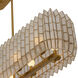 Fractal 10 Light 10.5 inch Oxidized Gold Leaf Linear Pendant Ceiling Light
