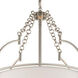 Carson 8 Light 20 inch Polished Nickel Foyer Pendant Ceiling Light in Off White