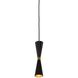 Milo LED 5 inch Black and Vintage Brass Mini Pendant Ceiling Light