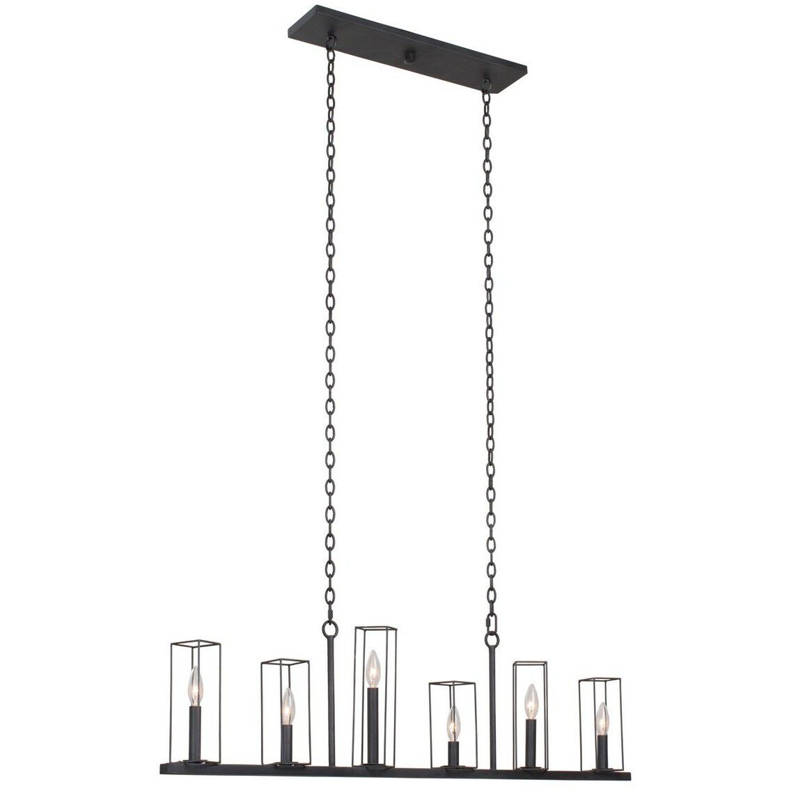Allston Island Light Ceiling Light in Black Iron