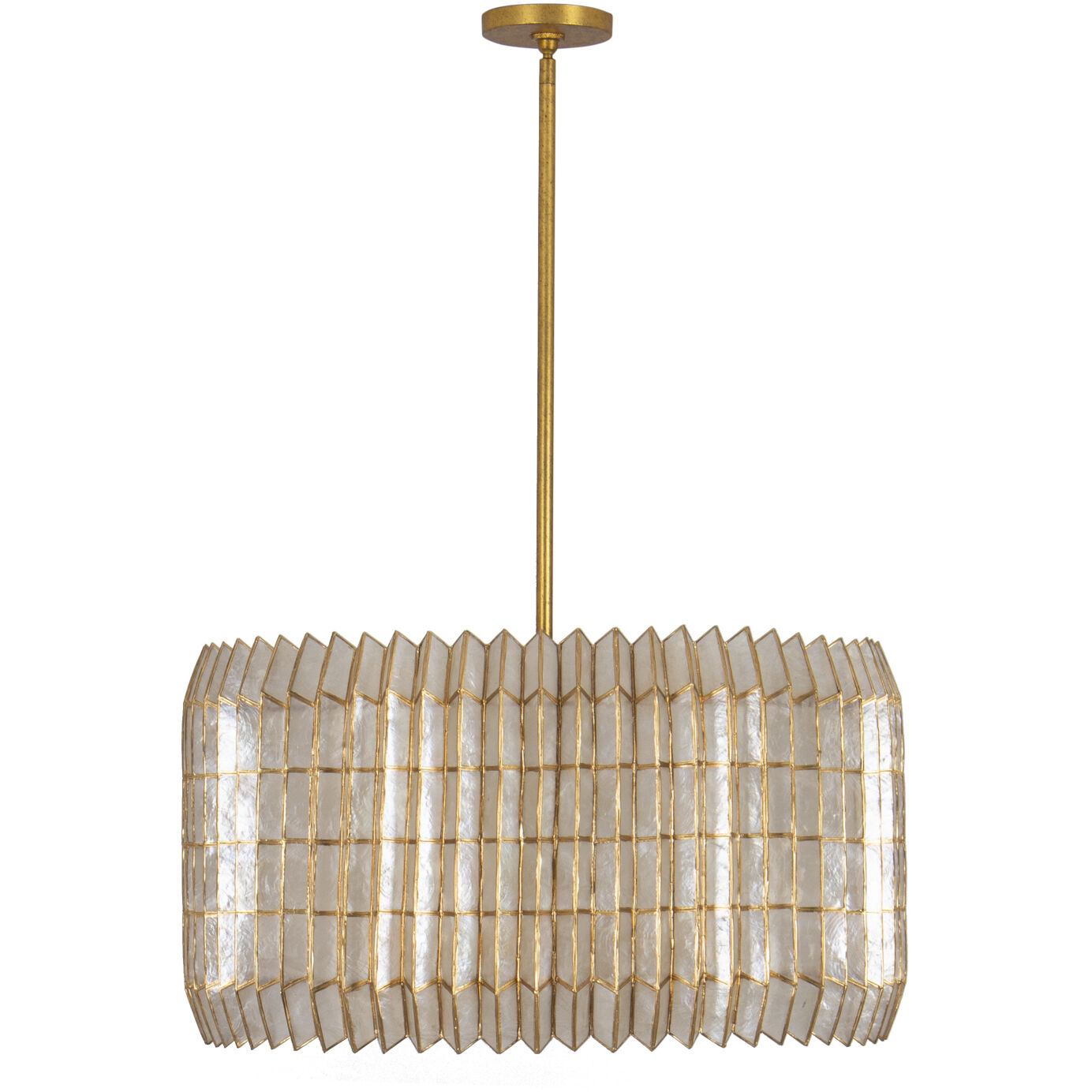 Fractal 8 Light 28 inch Oxidized Gold Leaf Chandelier Ceiling Light