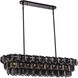 Uroko 9 Light 16 inch Black Nickel Linear Pendant Ceiling Light
