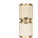 Button Wall Sconce Wall Light in Pearlized Antique Brass And Modern Gold