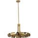 Ribbon 9 Light 28 inch Bright Gold Leaf Pendant Ceiling Light