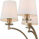 Curva 6 Light 27 inch Brushed Champagne Gold Chandelier Ceiling Light