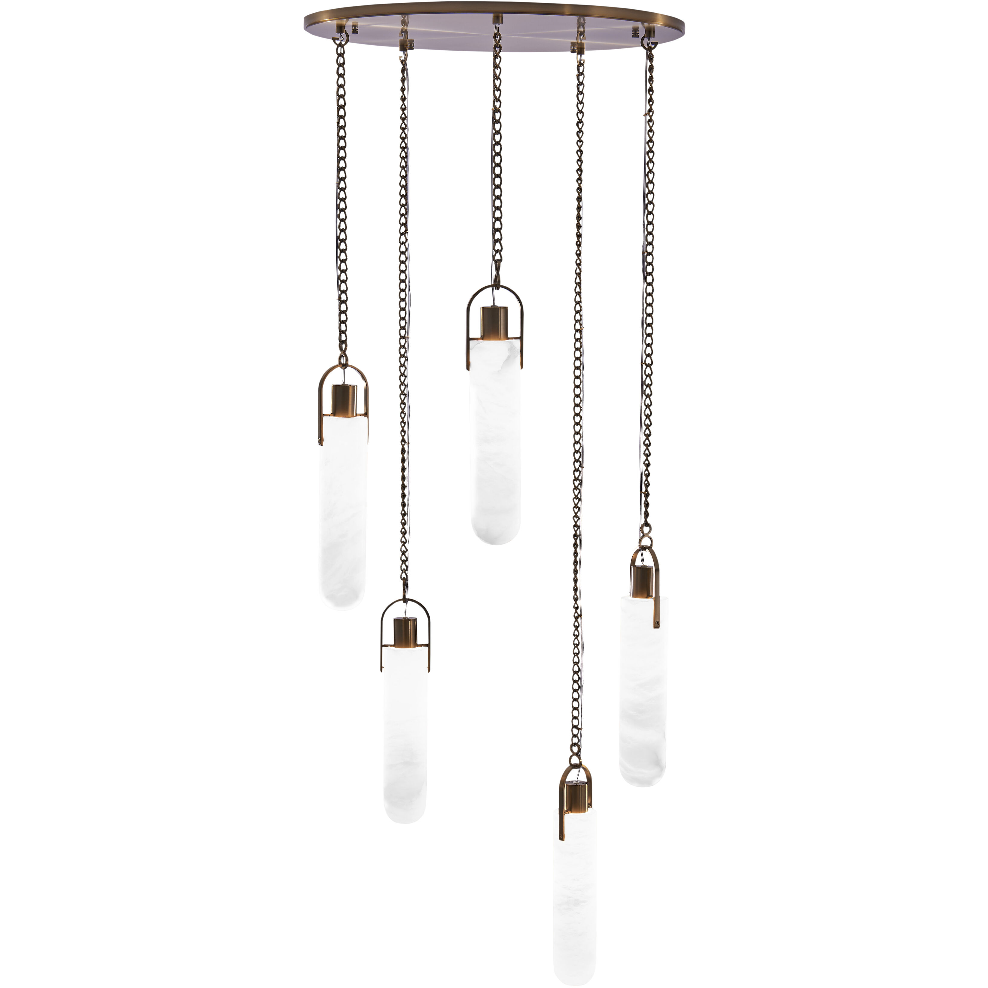 Flint Additions 24 inch Winter Brass Pendant Ceiling Light