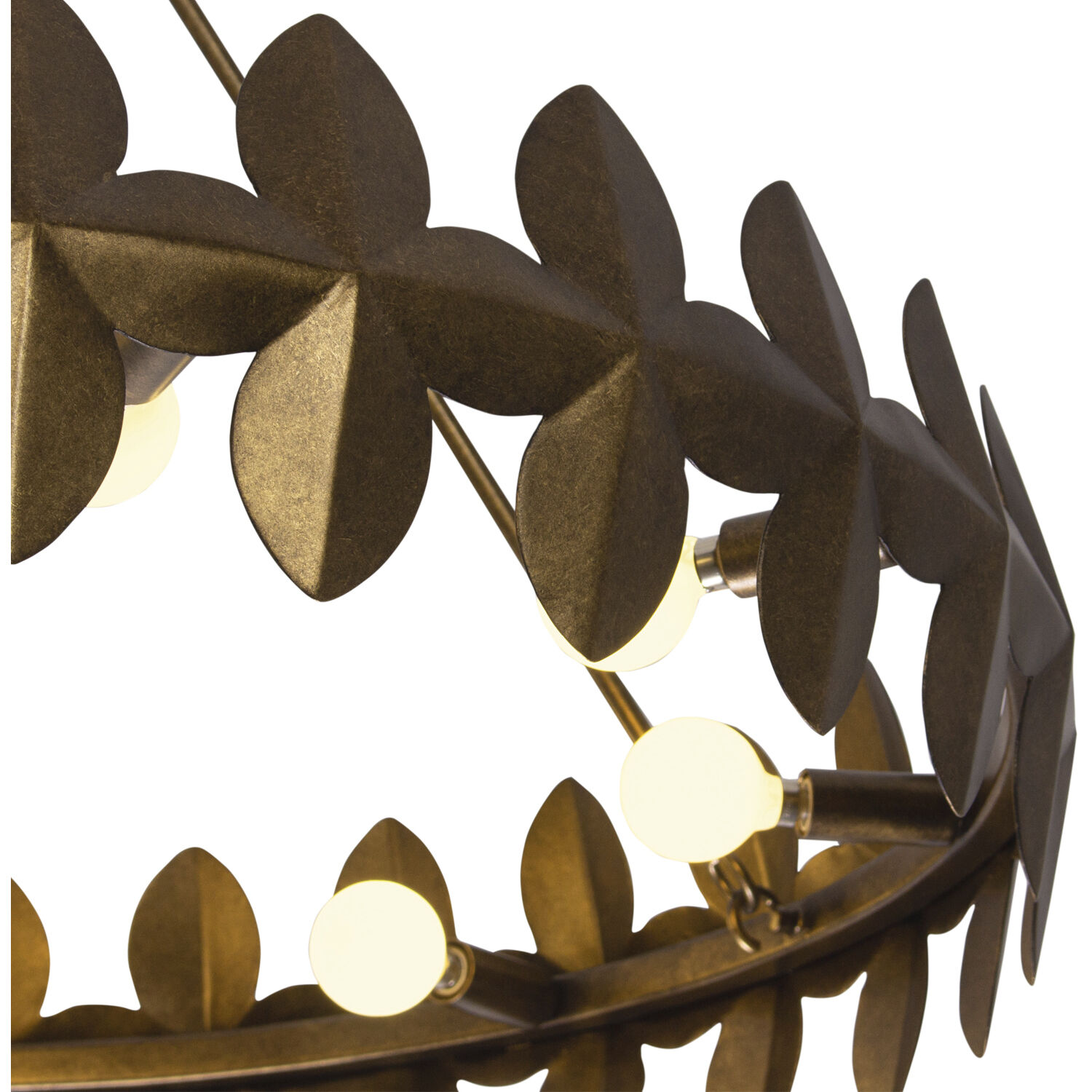 Vittoria 9 Light 34 inch Pearlized Antique Brass Chandelier Ceiling Light