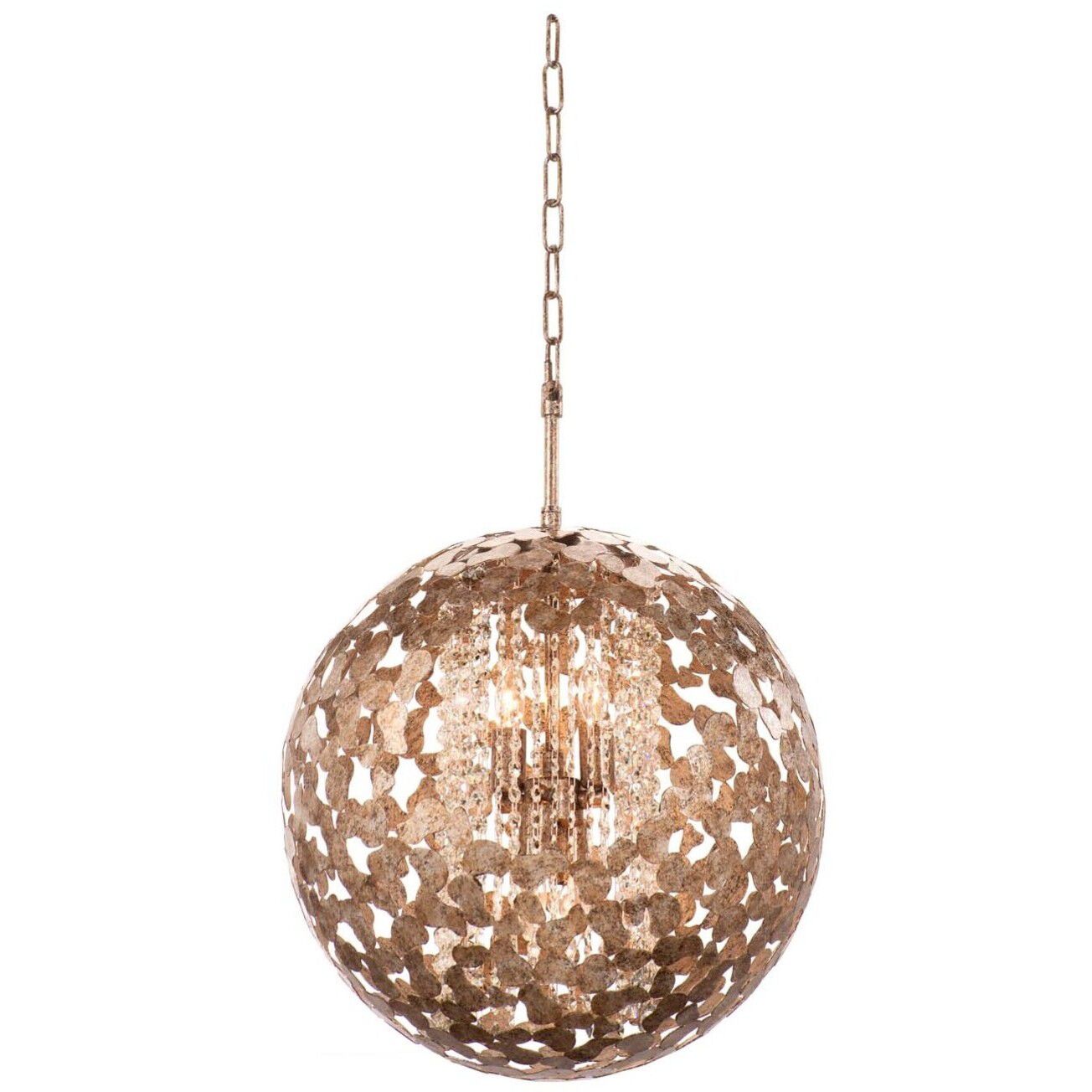 Belladonna 4 Light 18 inch Antique Silver Leaf Chandelier Ceiling Light