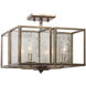 Camilla 4 Light 16 inch Rustic Silver Leaf Semi Flush Mount Ceiling Light