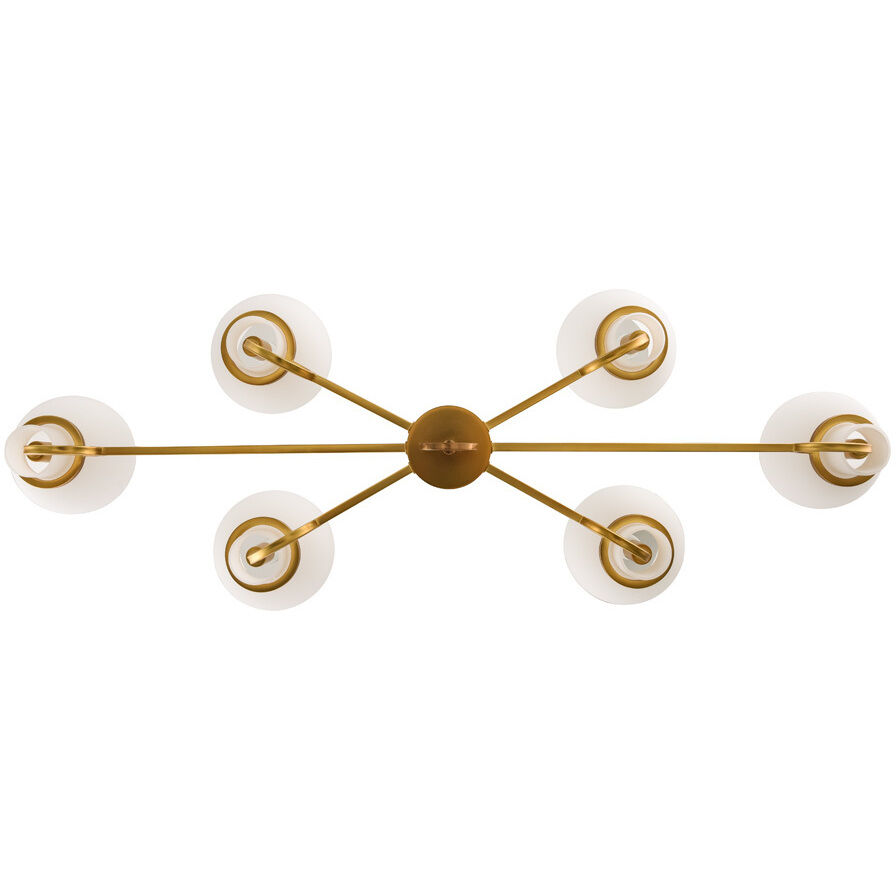 Ascher Island Linear Ceiling Light in Winter Brass