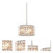 Prado 3 Light 20 inch Oxidized Silver Leaf Pendant Chandelier Ceiling Light