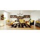 Redding LED 31 inch Matte Black with White and Brass Accent Chandelier Pendant Ceiling Light