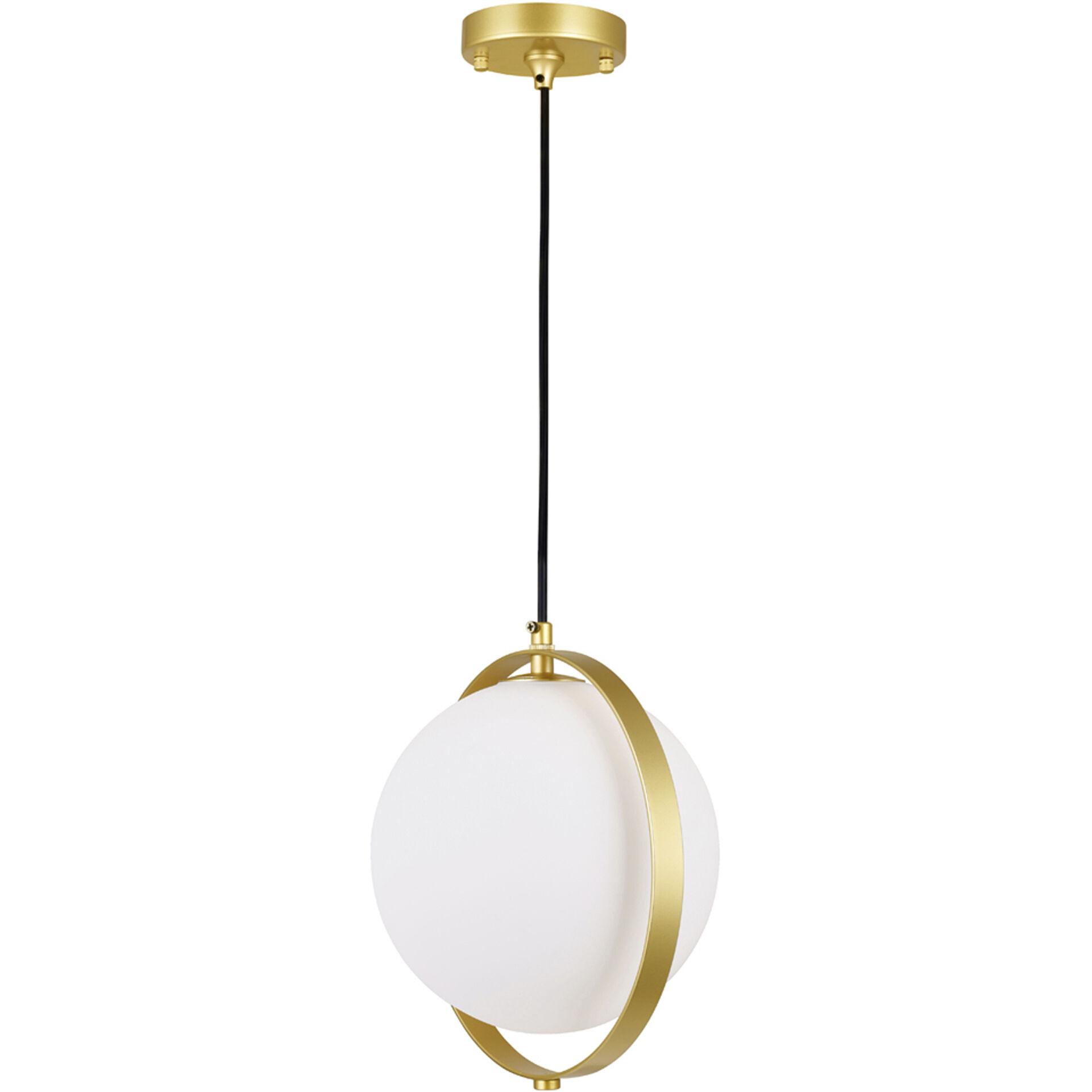 Da Vinci LED 8 inch Brass Mini Pendant Ceiling Light